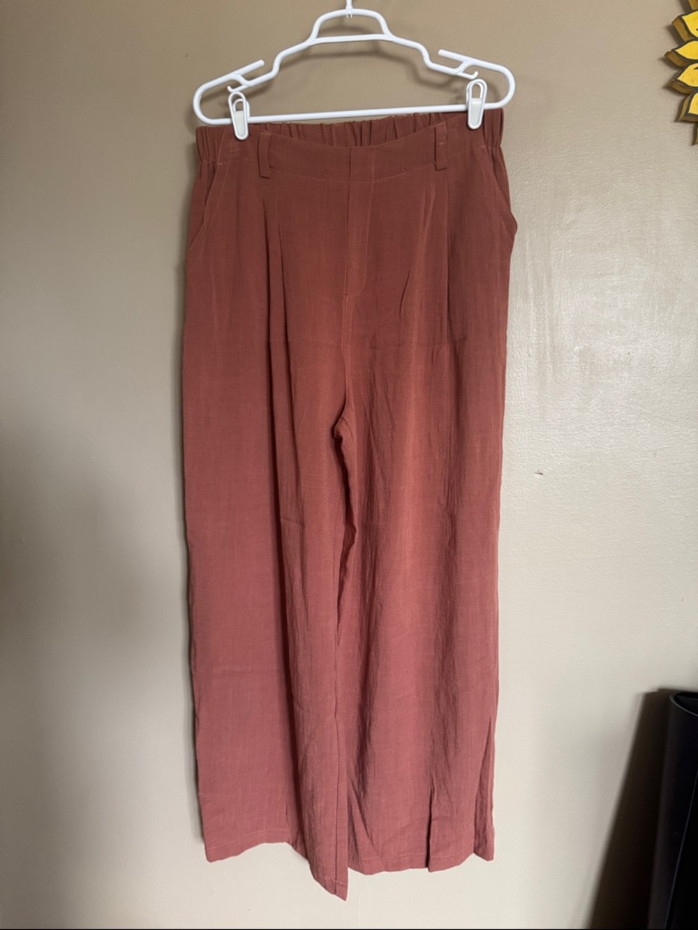 HALARA High Waisted Linen-Feel Pants— Sierra
